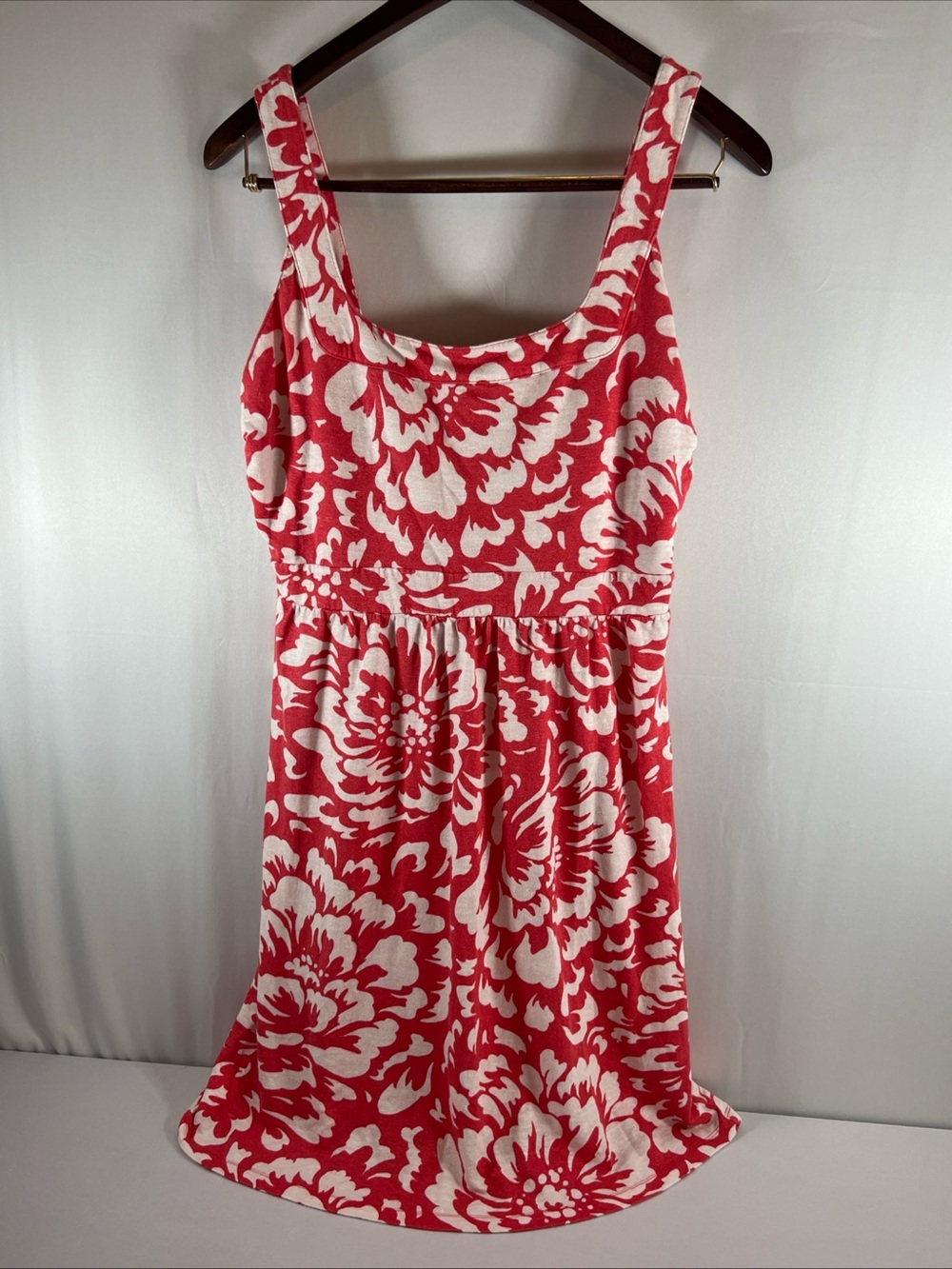 Tommy Bahama Dress Womens Large L Red White Tropical Floral Summer Beach Resort